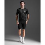 2XU Mens Aero Hex Sleeved Trisuit - black/white