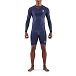 Skins Mens 3-Series Compression Long Sleeve Top (navy blue)
