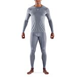 Skins Mens 3-Series Long Sleeve Top (mid grey)