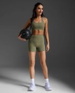 2XU Womens Form Hi-Rise Comp Shorts hunter green/hunter green
