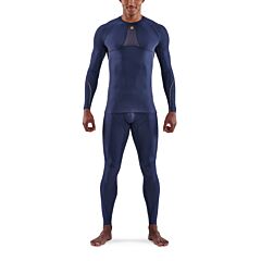 Skins Mens 5-Series Compression Long Sleeve Top (navy blue)