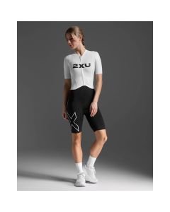 2XU Womens Light Speed React Sleeved Trisuit Triathlonanzug - black/white