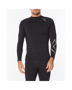 2XU Mens Ignition Compression Long Sleeve black/silver