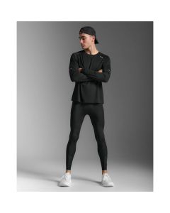 2XU Mens Aero Mesh Compression Tights black/silver reflective