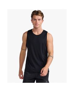 2XU Mens Aero Tank Tanktop - black/silver reflective