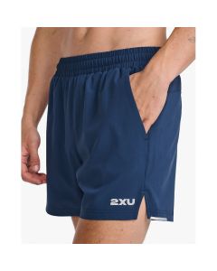 2XU Mens Aero 5 Inch Shorts midnight/silver reflective