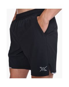2XU Mens Aero 7 Inch Shorts black/silver reflective