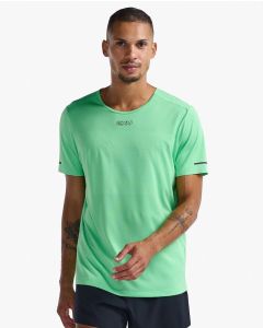 2XU Mens Light Speed Tech Tee spring green/black reflective