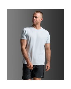 2XU Mens Aero Mesh Tee - moonstone/black reflective