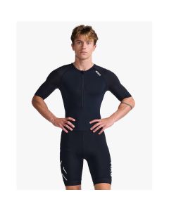 2XU Mens Core Sleeved Trisuit black/white