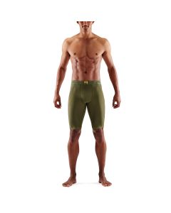 Skins Mens 5-Series Half Tights (khaki)