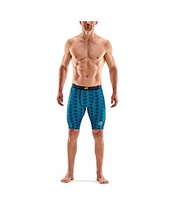 Skins Mens 3-Series Half Tights (battleship wave)