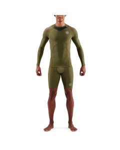 Skins Mens 3-Series Compression Long Sleeve Top (khaki)