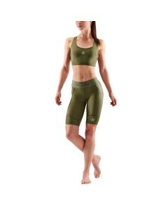 Skins 3-Series Womens Half Tights (khaki)