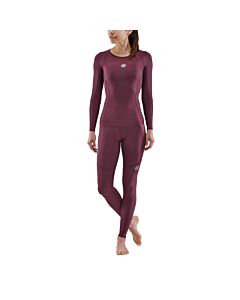 Skins Womens 3-Series Top L/S (burgundy)