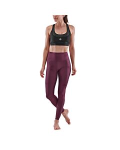 Skins Womens 3-Series T&R Long Tights (burgundy)