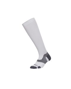 2XU Unisex Vectr L.Cush Full Length Socks, white/grey