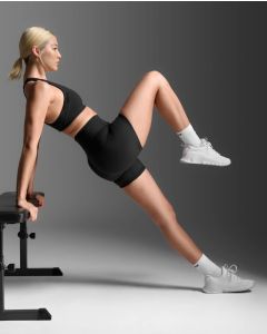 2XU Womens Fluid Hi-Rise 5 Inch Shorts black/black